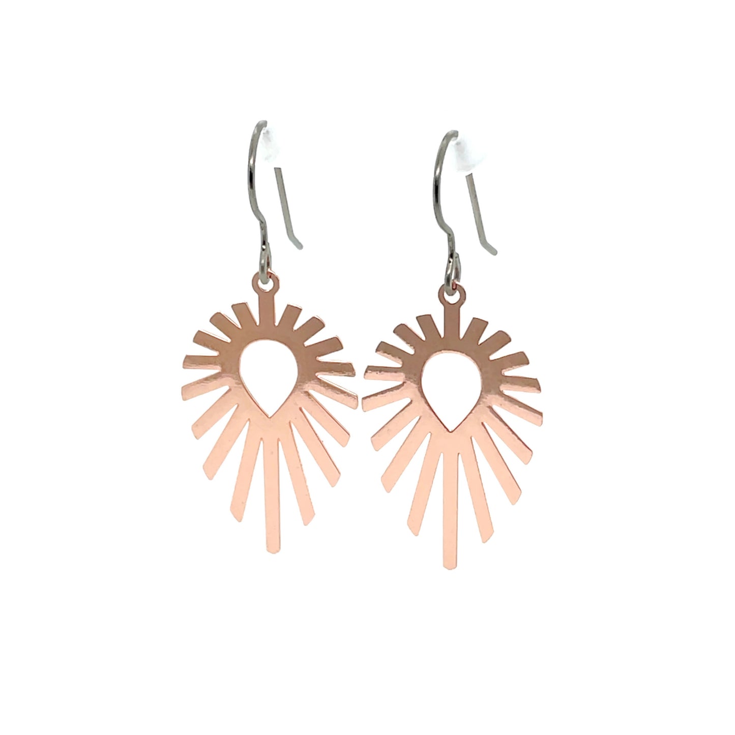 Dainty Sunburst Teardrop Dangle Earrings