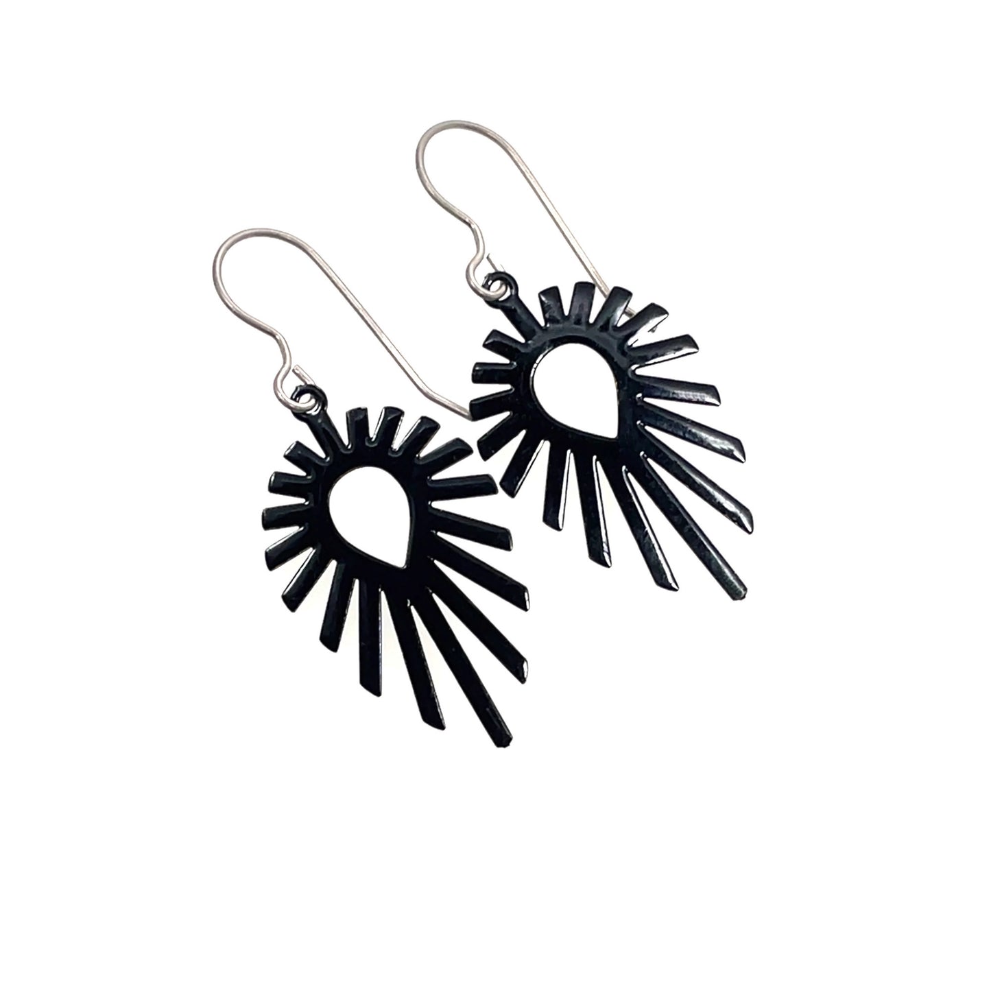 Dainty Sunburst Teardrop Dangle Earrings
