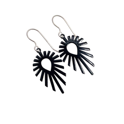 Dainty Sunburst Teardrop Dangle Earrings