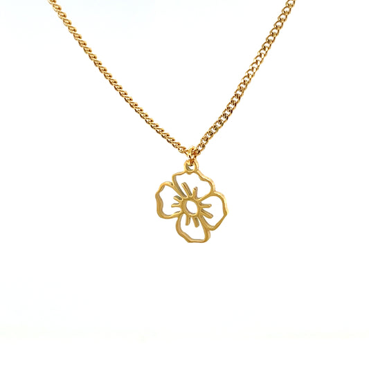 Collier Feuille Monstera en Acier Inoxydable Plaqué Or 18K PVD 