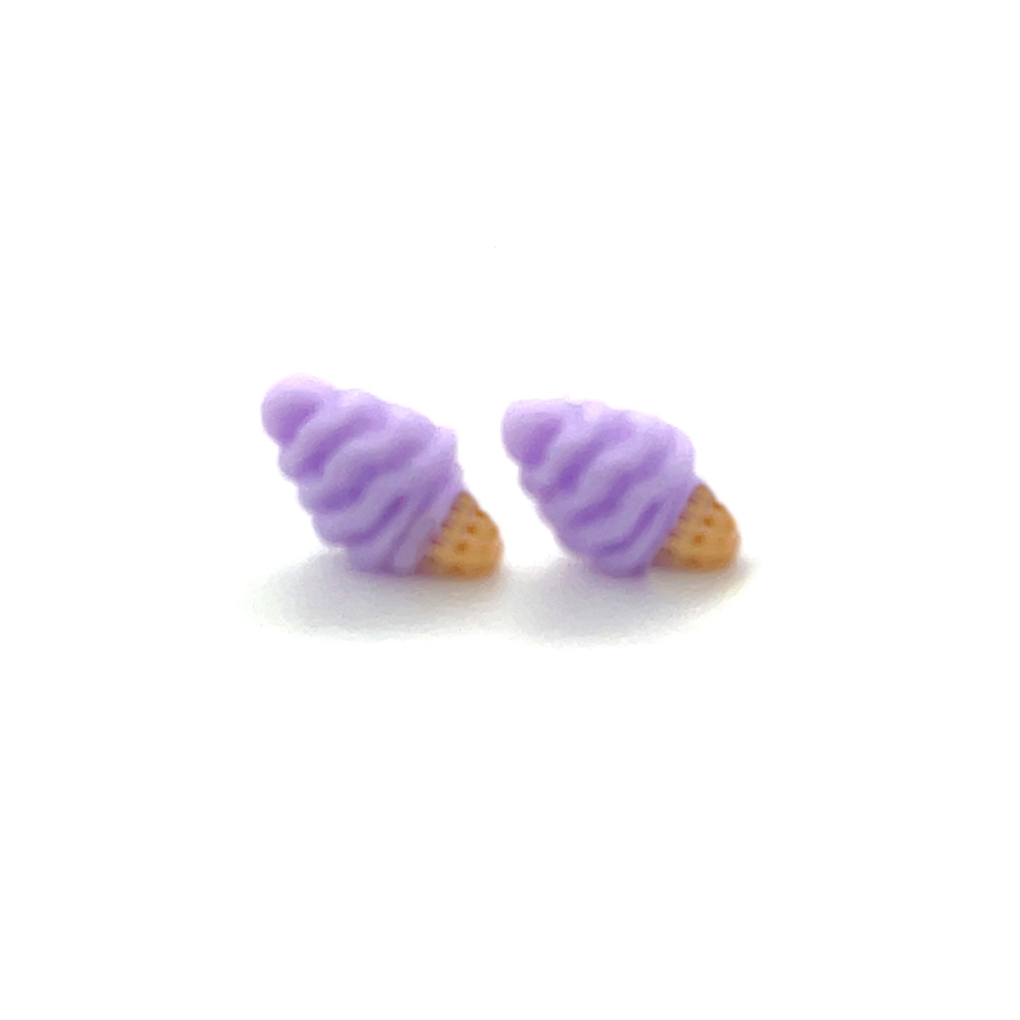 Boucles d'oreilles à tige en forme de cornet de glace, 9 x 11 mm