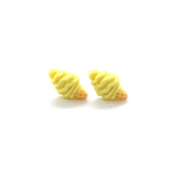Boucles d'oreilles à tige en forme de cornet de glace, 9 x 11 mm