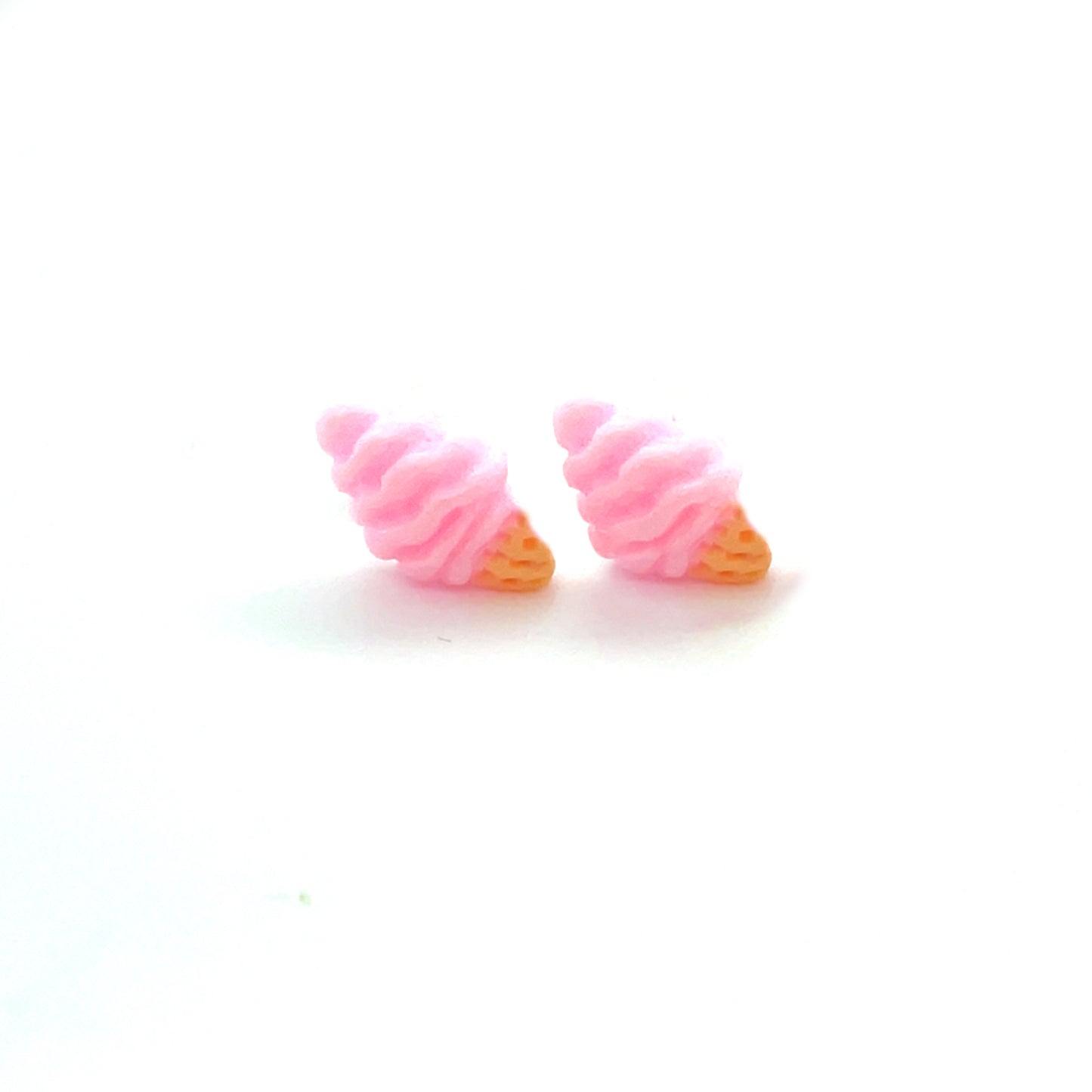 Boucles d'oreilles à tige en forme de cornet de glace, 9 x 11 mm