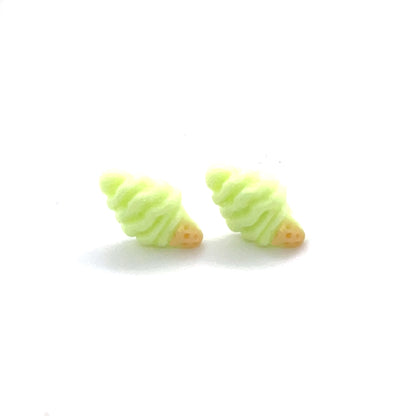 Soft Ice Cream Cone Stud Earrings