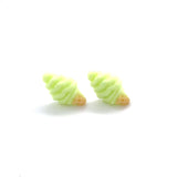 Boucles d'oreilles à tige en forme de cornet de glace, 9 x 11 mm