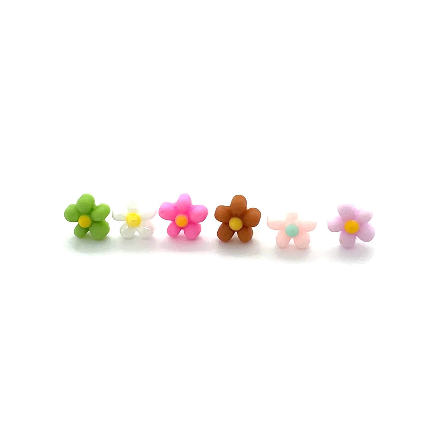 Boucles d'oreilles à tige en forme de petite fleur, 6 mm