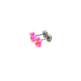Boucles d'oreilles à tige en forme de petite fleur, 6 mm