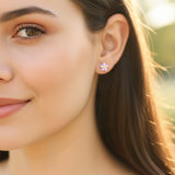 Boucles d'oreilles à tige en forme de petite fleur, 6 mm