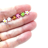 Boucles d'oreilles à tige en forme de petite fleur, 6 mm