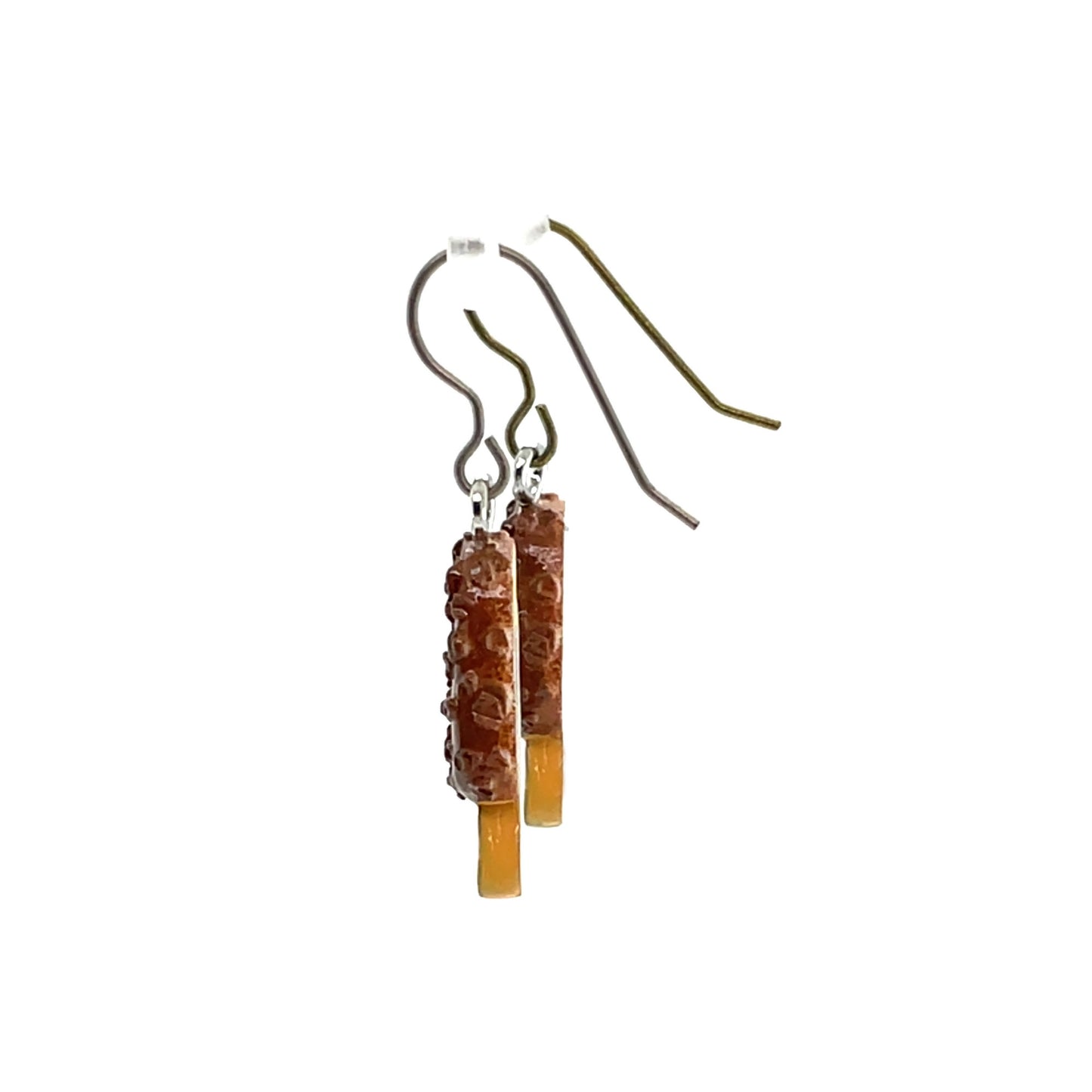 Boucles d'oreilles pendantes en forme de feuille délicate