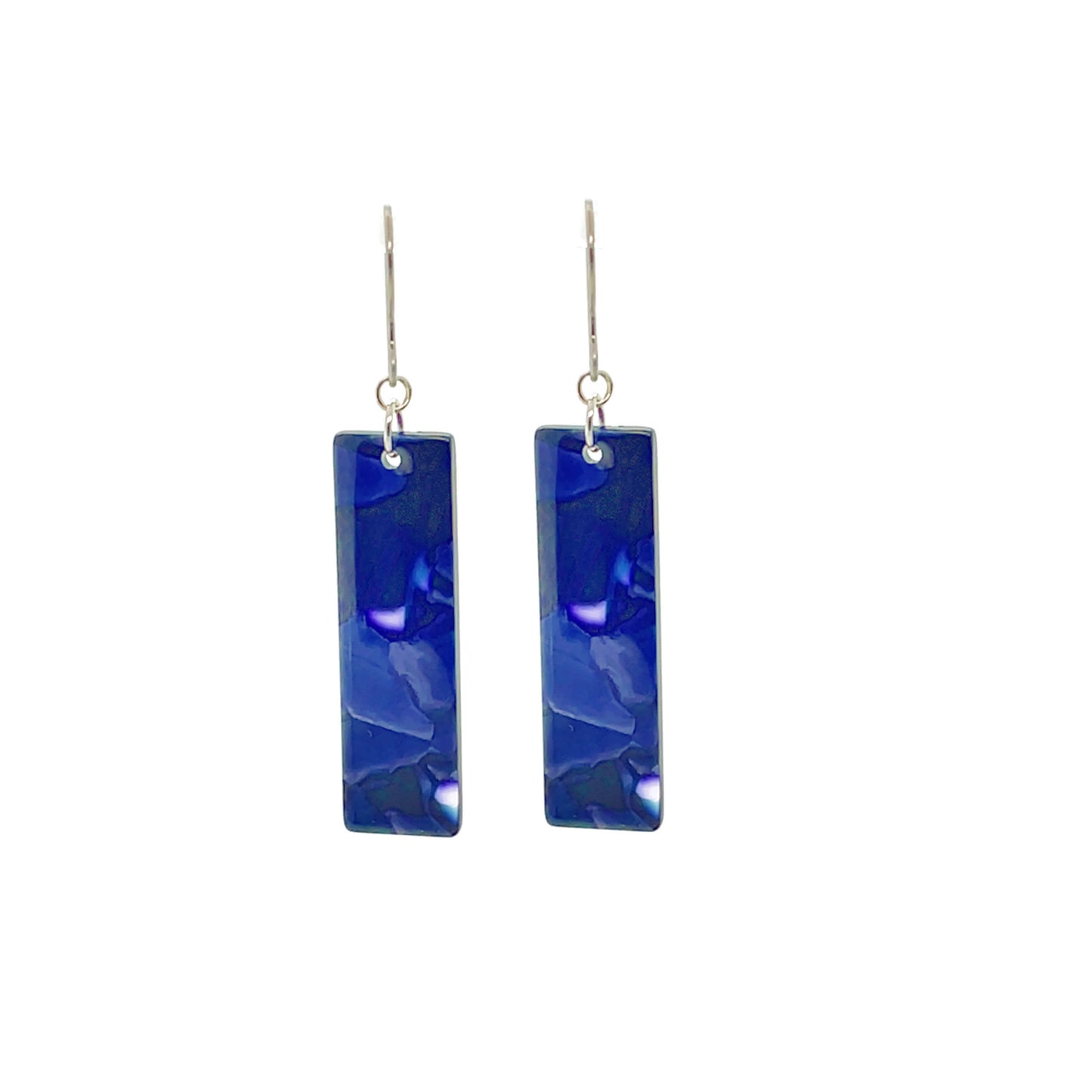 Bar Dangle Earrings - Dark Blue