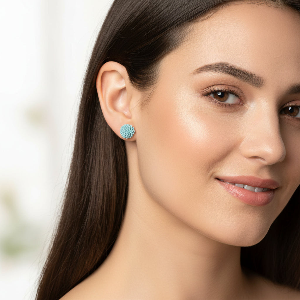 Dahlia Flower Earrings