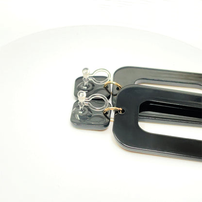 Boucles d'oreilles pendantes en acrylique en forme de larme - 3 couleurs