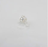 Cubic Zirconia Stud Look Invisible Clip On Earrings, 7mm Prong Set