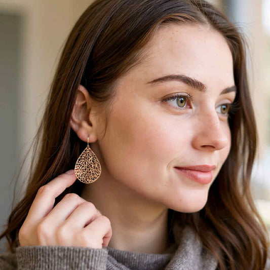 Boucles d'oreilles pendantes en forme de goutte d'eau en filigrane, 16 couleurs