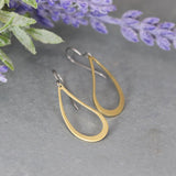 Embossed Open Teardrop Dangle Earrings