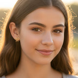 Invisible Clip On or Plastic Post Stud Look Earrings Bow 12mm