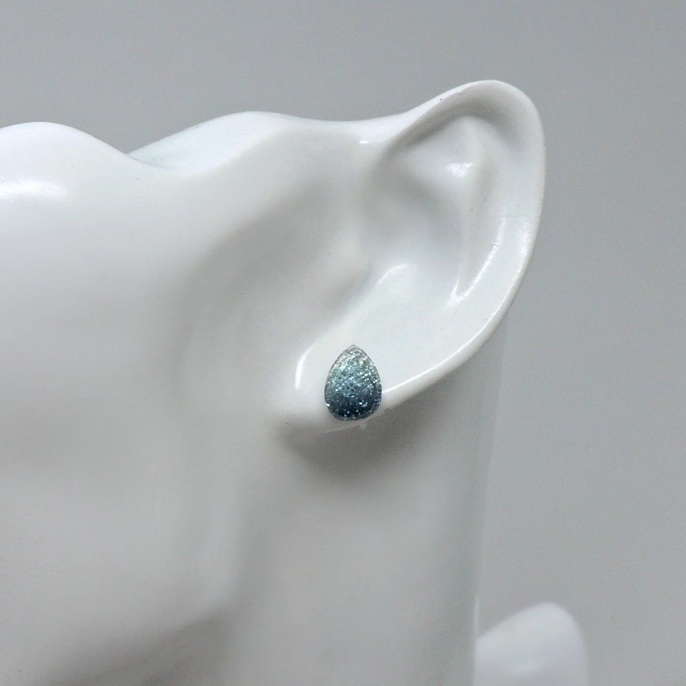 Teardrop Glitter Stud Earrings