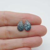 Teardrop Glitter Stud Earrings