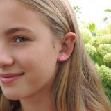 Boucles d'oreilles à tige Daisy, 9 mm