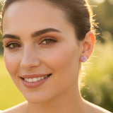 Rose Stud Earrings, 10mm or 15mm