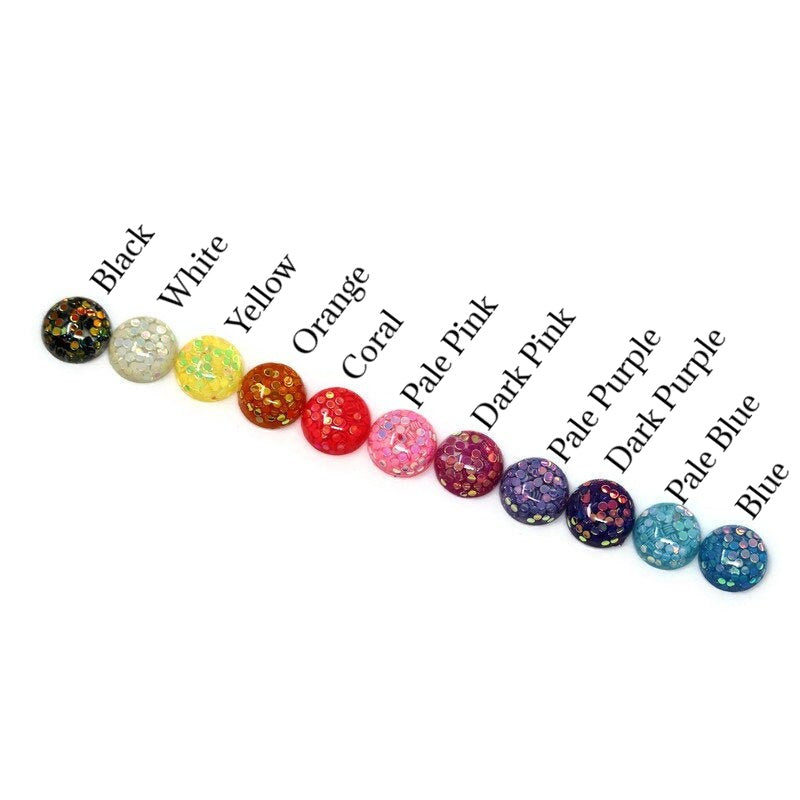 Glitter Confetti Filled Stud Earrings