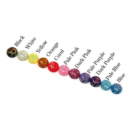 Glitter Confetti Filled Stud Earrings