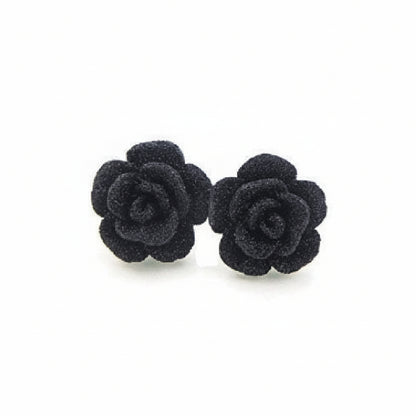 Glitter Rose Stud Earrings