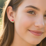 Watermelon Stud Earrings, 10mm