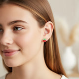 Boucles d'oreilles coccinelle avec tige en plastique ou clip invisible en métal, 9 mm