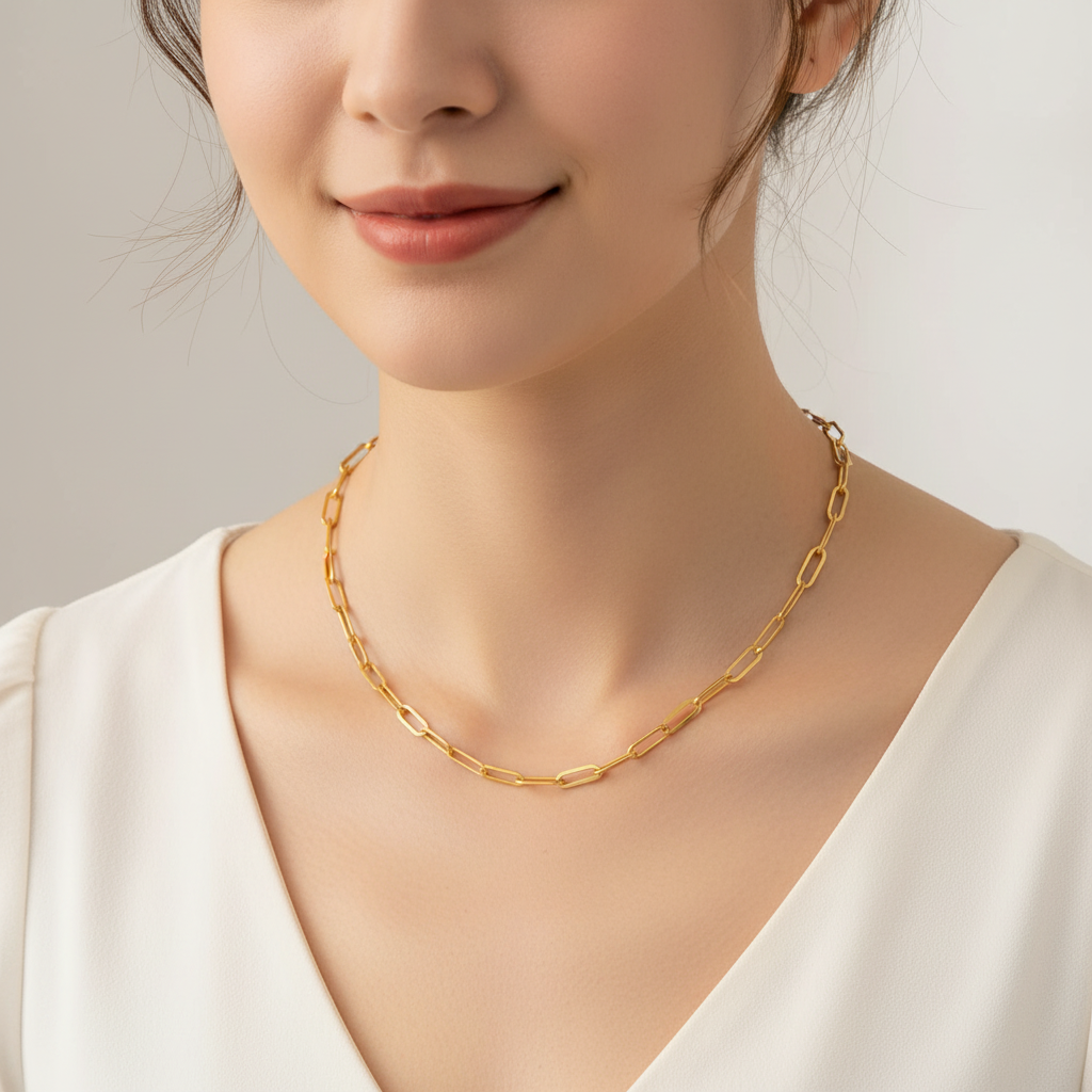 details about the paperclip necklace
