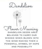 Dangle Earrings Dainty 16mm Dandelion Flower Invisible Clip On, Titanium or Plastic Hook