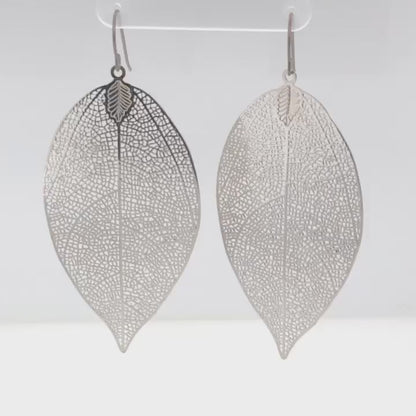 Leaf Dangle Earrings - 2 Colors