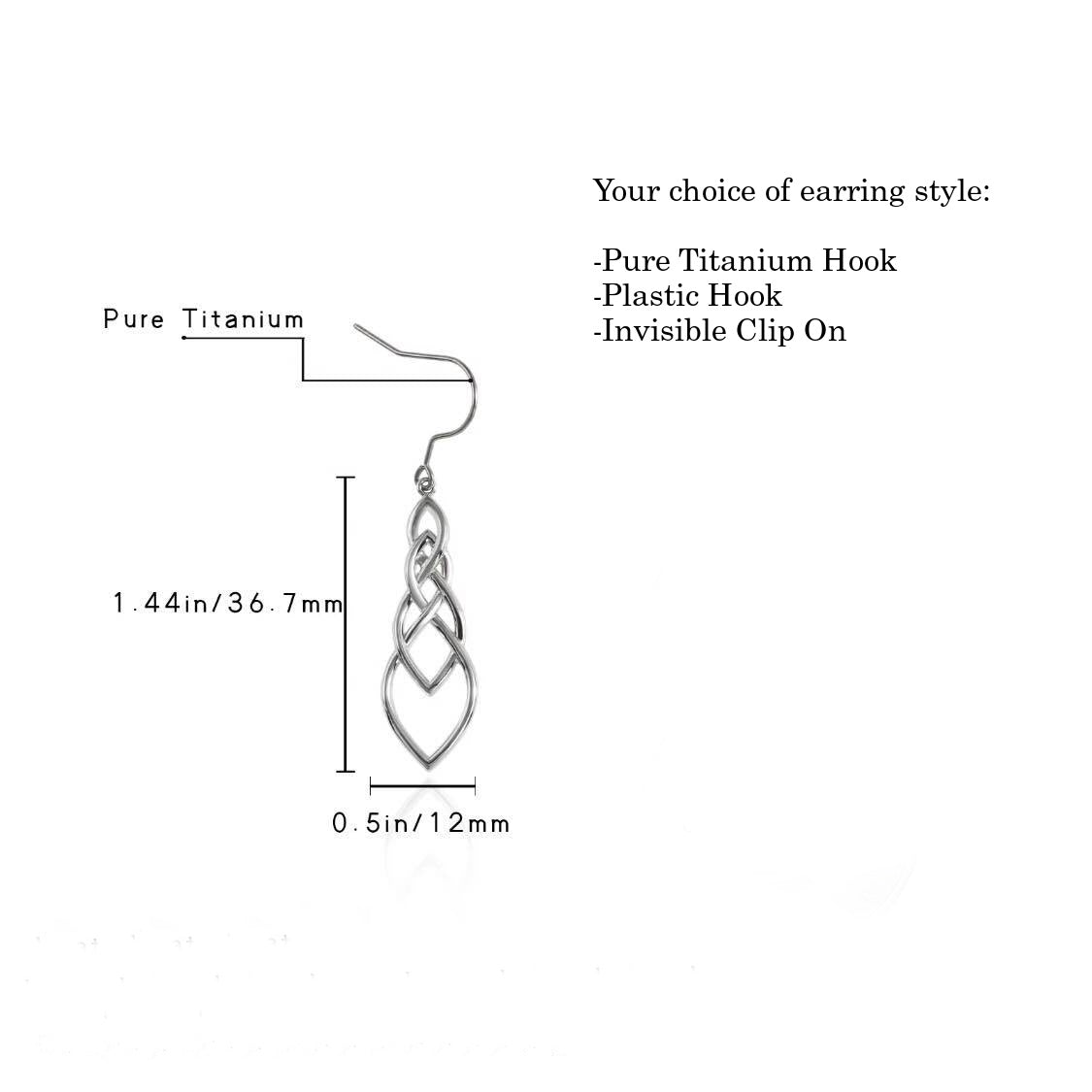 Celtic Good Luck Knot Dangle Earrings