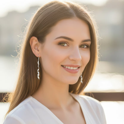 Spiral Tassel Dangle Earrings