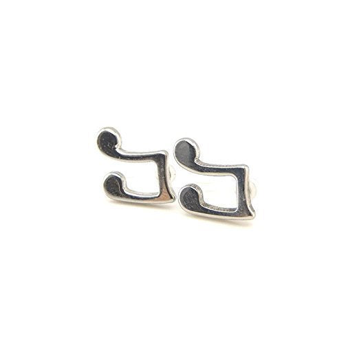 Invisible Clip On or Plastic Post Stud Look Earrings, Music Note 10mm