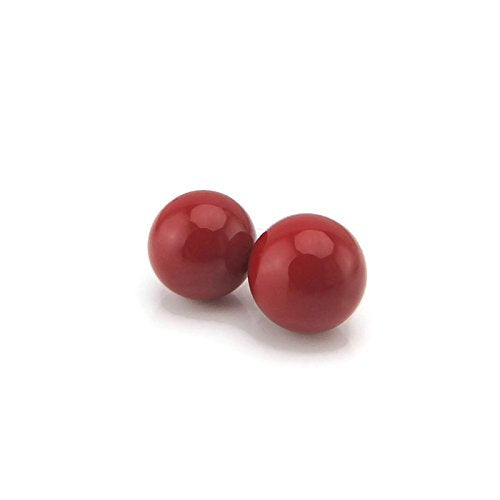 Shell Pearl Stud Earrings, 6mm