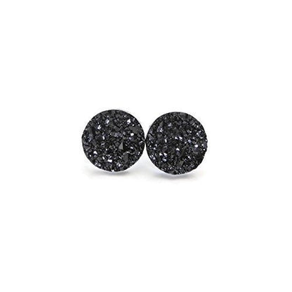 Resin Druzy Look Earrings, 12mm