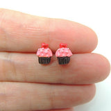 Pretty Smart earrings plastic post metal free cupcake earrings