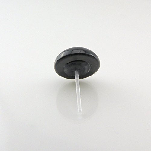 Metal Free Black Agate Earrings on plastic posts for metal sensitive ears