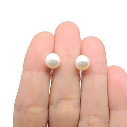 Boucles d'oreilles à tige en perles de coquillage, 8 mm