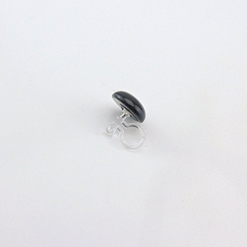 Boucles d'oreilles à tige en pierre d'agate noire, 10 mm 12 mm
