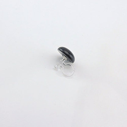 Black Agate Stone Stud Earrings