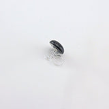 Plastic Post or Invisible Clip On Metal Free Black Agate Stone, 12mm