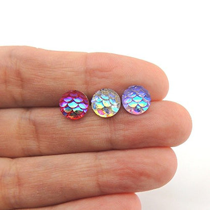 Mermaid Scale Stud Earrings