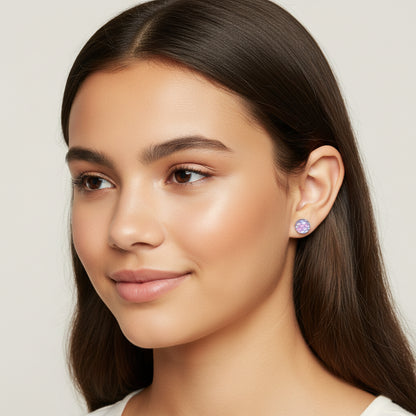 Mermaid Scale Stud Earrings