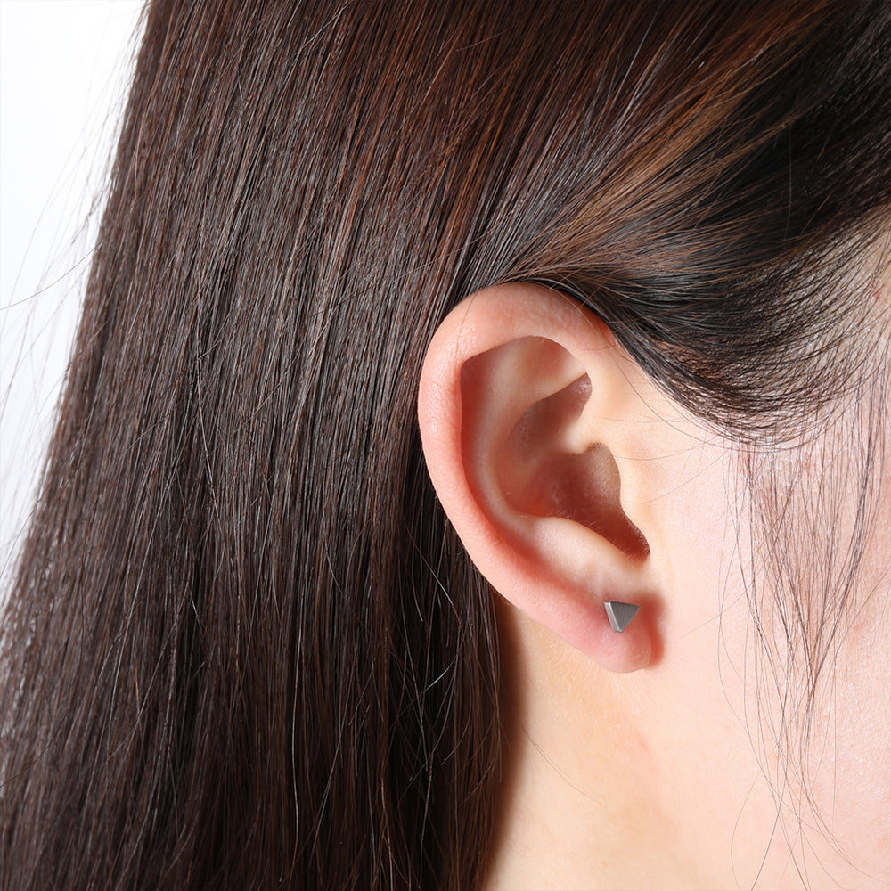 Titanium Triangle Stud Earrings