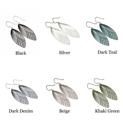 Marquise Shape Dangle Earrings - 6 Colors