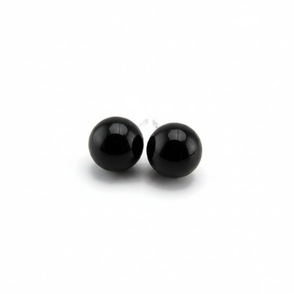 Boucles d'oreilles à tige en perles de coquillage, 8 mm