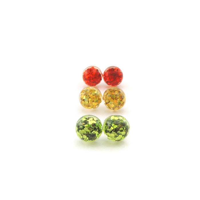 Glitter Stud Earrings